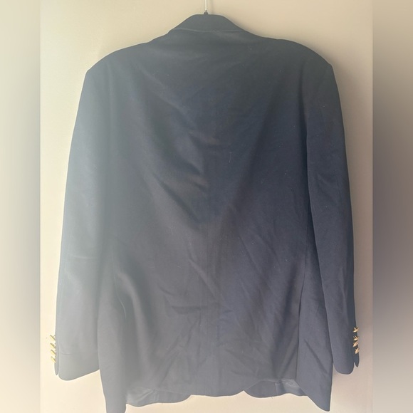 Aquascutum of London, size Large, Classic Black Blazer with Gold Buttons, wool - Picture 7 of 8